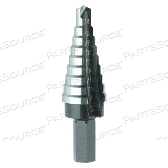 OEM#: 10233СВЕРЛО, СТУПЕНЧАТОЕ СВЕРЛО, 1/4 ДО 3/4 ДЮЙМА, ПАТРОН 3/8 ДЮЙМА от IRWIN Tools