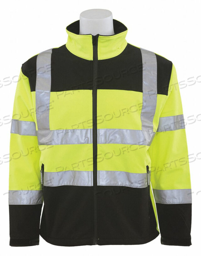 MEN JACKET SOFT SHELL HI-VIZ LIME/BLK XL