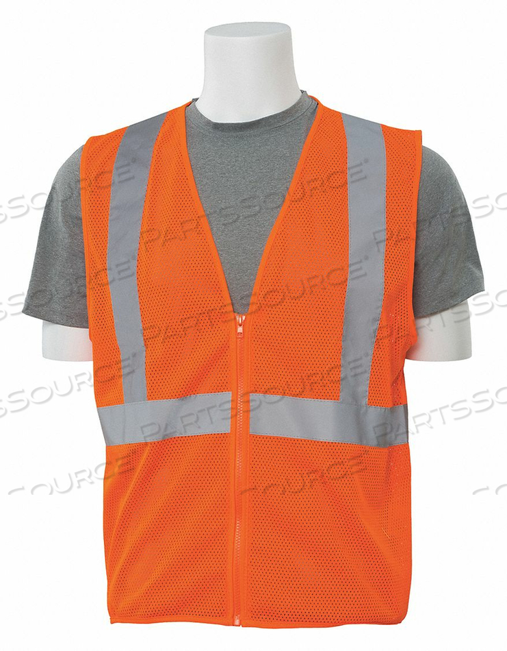 OEM#: 61456AWARE WEAR ANSI CLASS 2 ECONOMY MESH VEST, - ORANGE, SIZE 2XL by ERB Safety