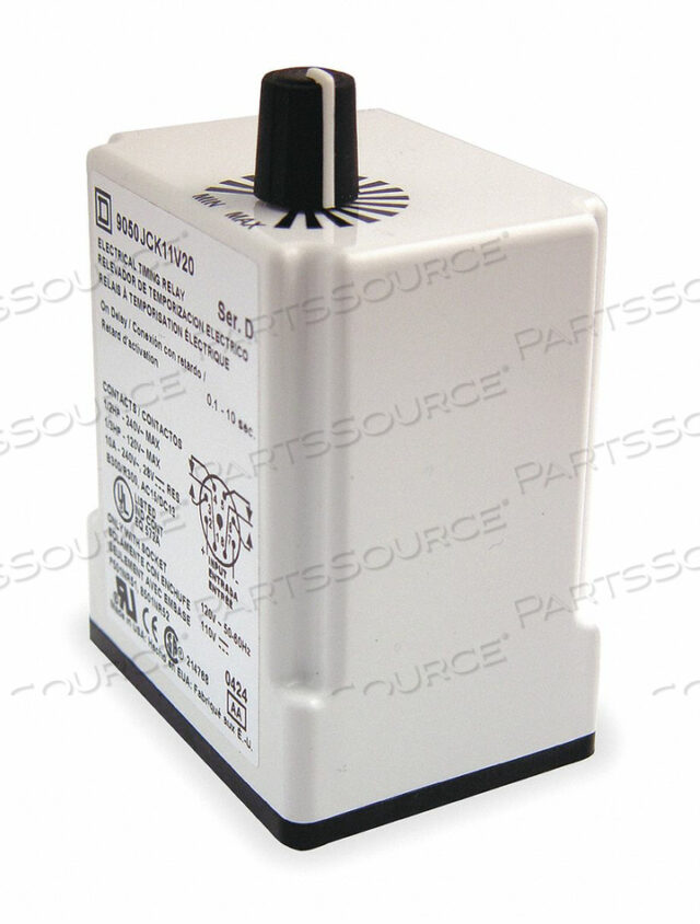OEM#: 9050JCK14V20РЕЛЕ ЗАДЕРЖКИ ВРЕМЕНИ 120 В переменного тока 10 А DPDT 1,2 сек. от Square D