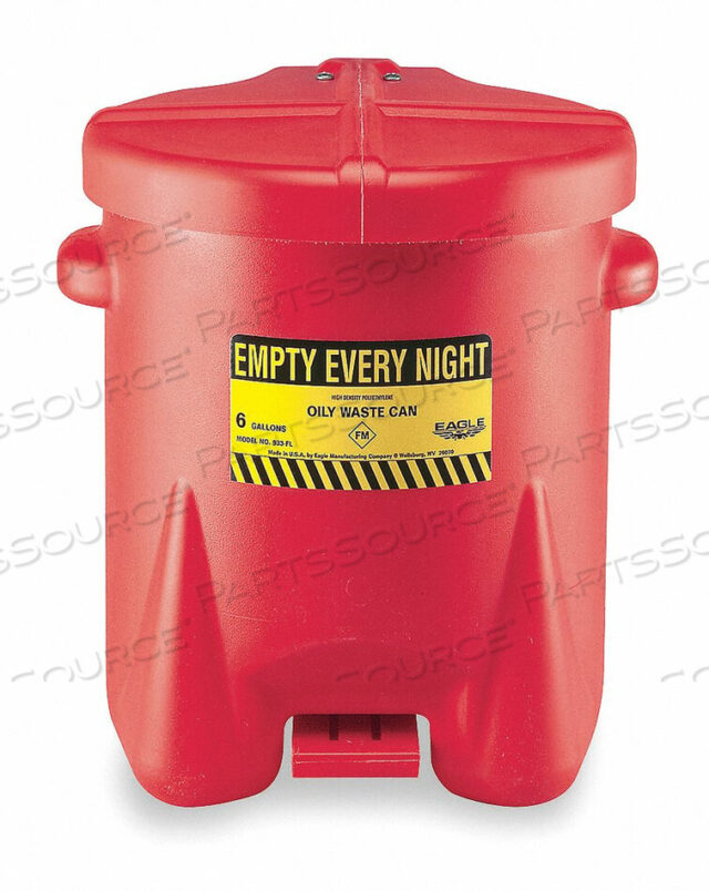 OEM#: 937FLOILY WASTE CAN 14 GAL. POLY RED от Eagle