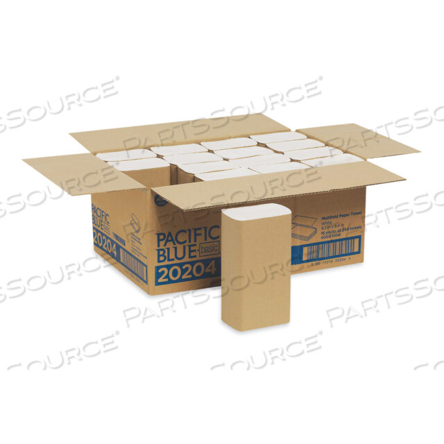 OEM#: 20204PACIFIC BLUE BASIC СЛОЖЕННОЕ БУМАЖНОЕ ПОЛОТЕНЦЕ, 9,2 X 9,4, БЕЛОЕ, 250/УПАК, 16 УПАКОВОК/КОРОБКА от Georgia-Pacific
