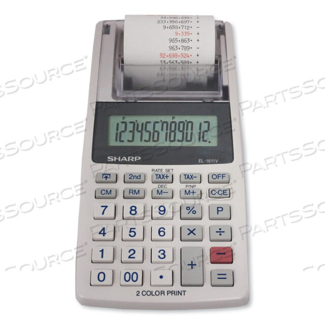 OEM#: EL1611VEL-1611V ПЕЧАТАЮЩИЙ КАЛЬКУЛЯТОР, ЧЕРНО-КРАСНАЯ ПЕЧАТЬ, 2 СТРОКИ/СЕК от Sharp Electronics Corporation