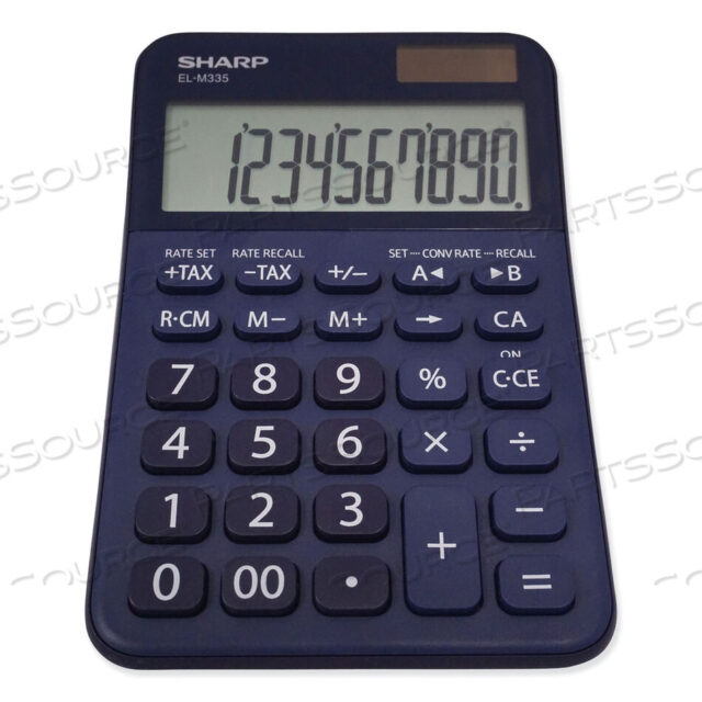 OEM#: ELM335BBLELM335BBL НАСТОЛЬНЫЙ КАЛЬКУЛЯТОР, 10-ЗНАЧНЫЙ ЖК-ДИСПЛЕЙ, СИНИЙ от Sharp Electronics Corporation