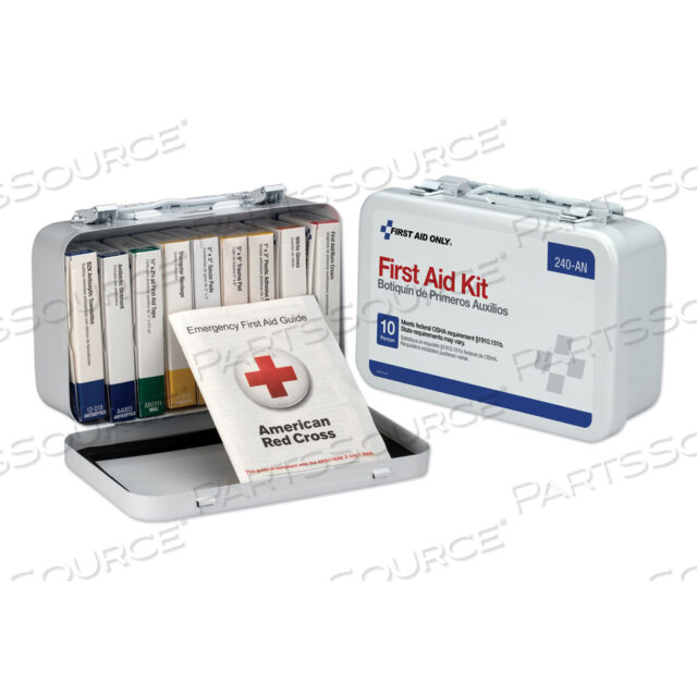 OEM#: 240-ANUTIZED FIRST AID KIT ДЛЯ 10 ЧЕЛОВЕК, 65 ПРЕДМЕТОВ, OSHA/ANSI, МЕТАЛЛИЧЕСКИЙ ЯЩИК от First Aid Only