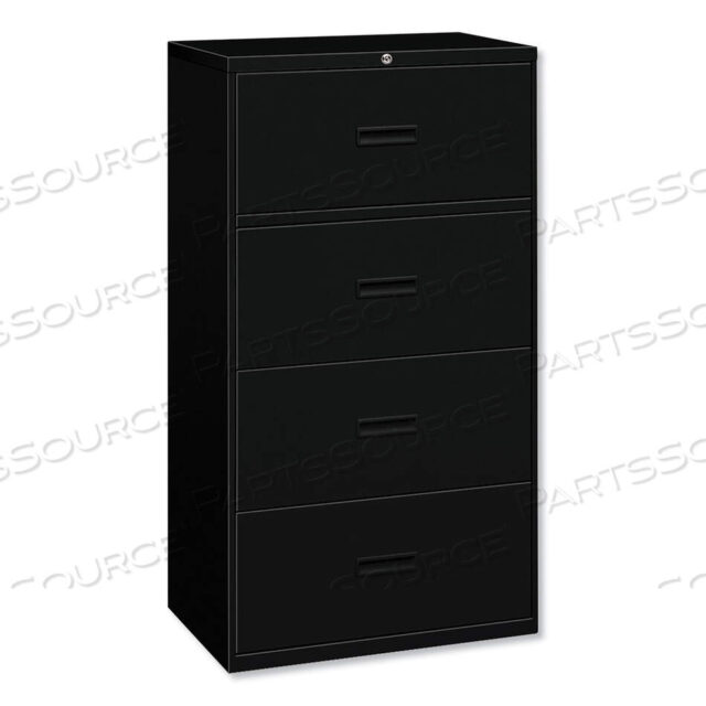 OEM#: H484.L.P400 СЕРИЯ БОКОВАЯ ПАПКА, 4 ЯЩИКА ДЛЯ ПАПОК ФОРМАТА LEGAL/LETTER, ЧЕРНАЯ, 36 X 18 X 52,5 от HON