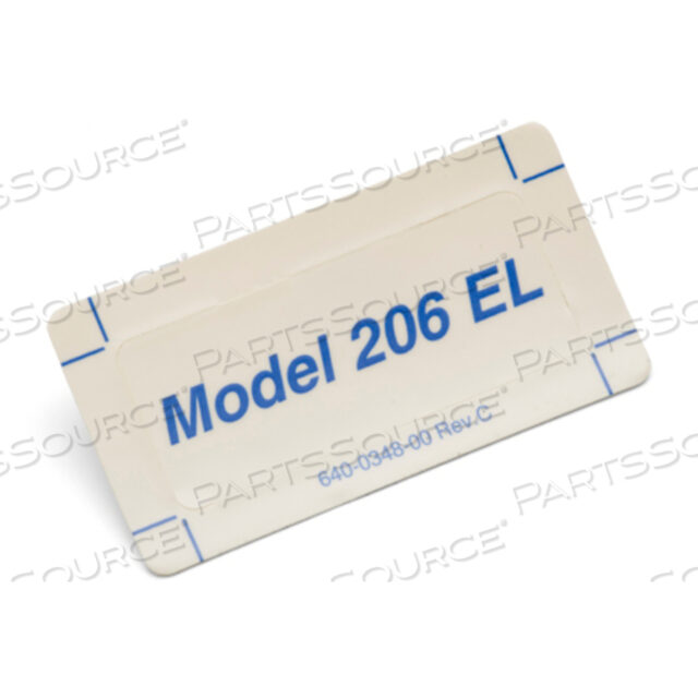 OEM#: 640-0348-00LABEL, MODEL 206 by Welch Allyn Inc.