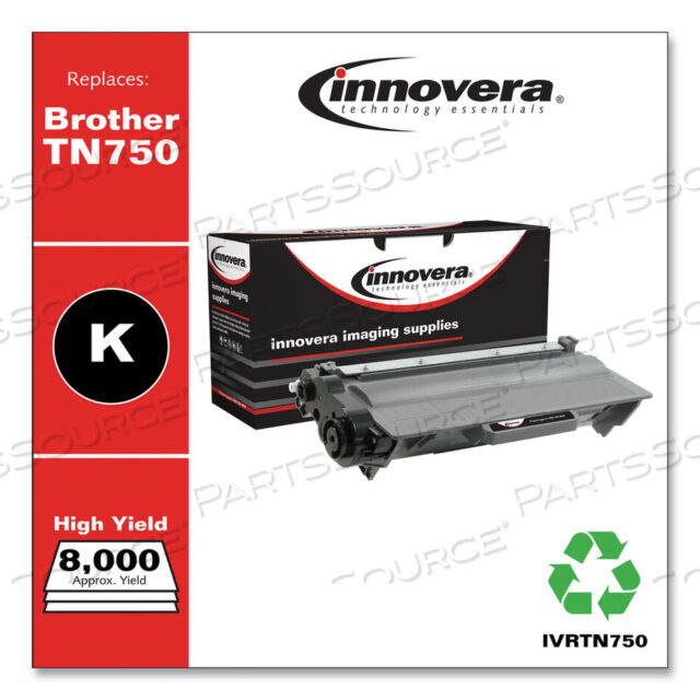 Заменяет картридж Innovera IVRTN750TONER, ЗАМЕНА ДЛЯ BROTHER DCP-8110, BROTHER DCP-8110DN, BROTHER DCP-8150, BROTHER DCP-8150DN, BROTHER DCP-8155, BROTHER DCP-8155DN