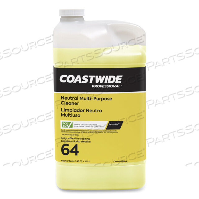 OEM#: CW6405EC-AНЕЙТРАЛЬНЫЙ МНОГОФУНКЦИОНАЛЬНЫЙ ОЧИСТИТЕЛЬ 64 ECO-ID, КОНЦЕНТРАТ ДЛЯ СИСТЕМ EASYCONNECT, АРОМАТ ЦИТРУСОВЫЙ, БУТЫЛКА 101 УНЦИЯ, 2 ШТ./КОРОБКА от Coastwide Professional