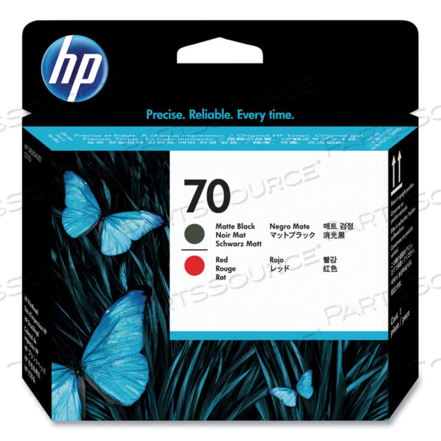 HP 70, (C9409A) МАТОВАЯ ЧЕРНАЯ/КРАСНАЯ ПЕЧАТАЮЩАЯ ГОЛОВКА