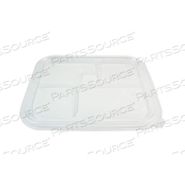 OEM#: TRLCSBBPLA КРЫШКИ ДЛЯ КОНТЕЙНЕРОВ FIBER BENTO BOX, ПЯТЬ ОТДЕЛЕНИЙ, 12,1 X 9,8 X 0,8, ПРОЗРАЧНЫЕ, ПЛАСТИКОВЫЕ, 300/КОРОБКА от World Centric
