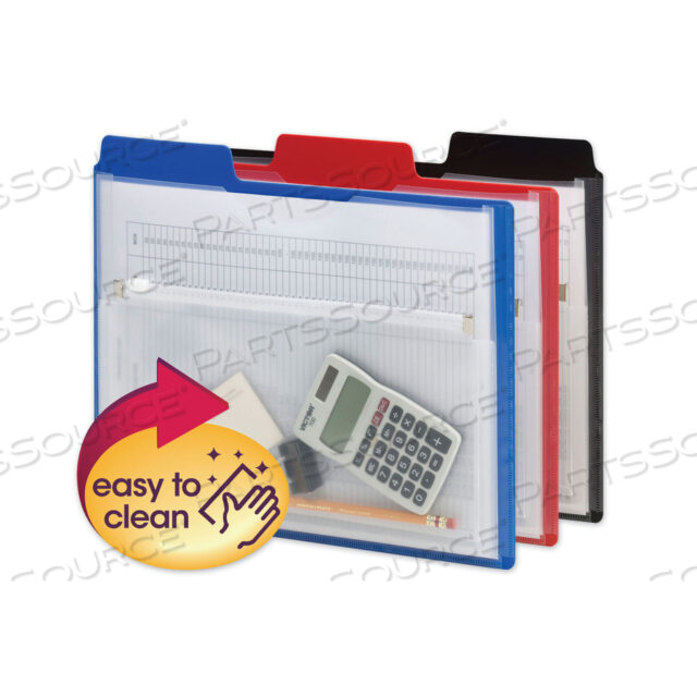 OEM#: 89614POLY PROJECT ORGANIZER С МЕШОЧКОМ НА МОЛНИИ, 2 СЕКЦИИ, ОТРЫВНОЙ ЯЗЫК 1/3, РАЗМЕР LETTER, РАЗНЫЕ ЦВЕТА, 3 ШТ. В УПАКОВКЕ от Smead