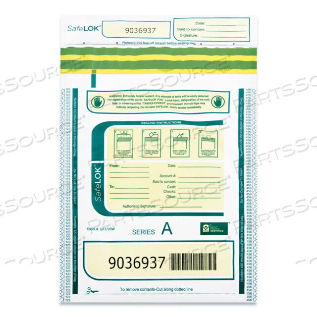 OEM#: 585089 ДЕПОЗИТНЫЙ ПАКЕТ, ПЛАСТИКОВЫЙ, 9 X 12, БЕЛЫЙ/СЕРЫЙ, 100/УПАК от SafeLOK