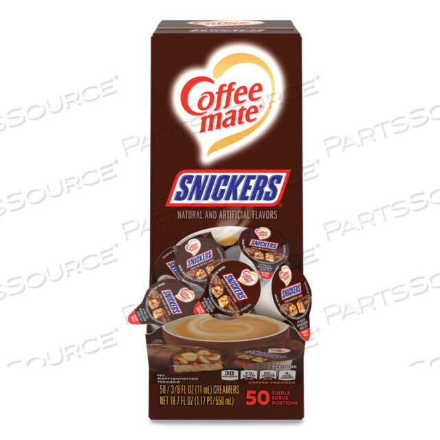 OEM#: 12384196LIQUID COFFEE CREAMER, SNICKERS, 0.38 OZ MINI CUPS, 50 CUPS/BOX by Coffee-Mate
