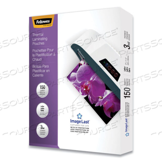 OEM#: 5200509ПАКЕТЫ ДЛЯ ЛАМИНИРОВАНИЯ IMAGELAST С УФ-ЗАЩИТОЙ, 3 МИЛ, 9 X 11,5, ПРОЗРАЧНЫЕ, 150 ШТ./УПАКОВКА от Fellowes