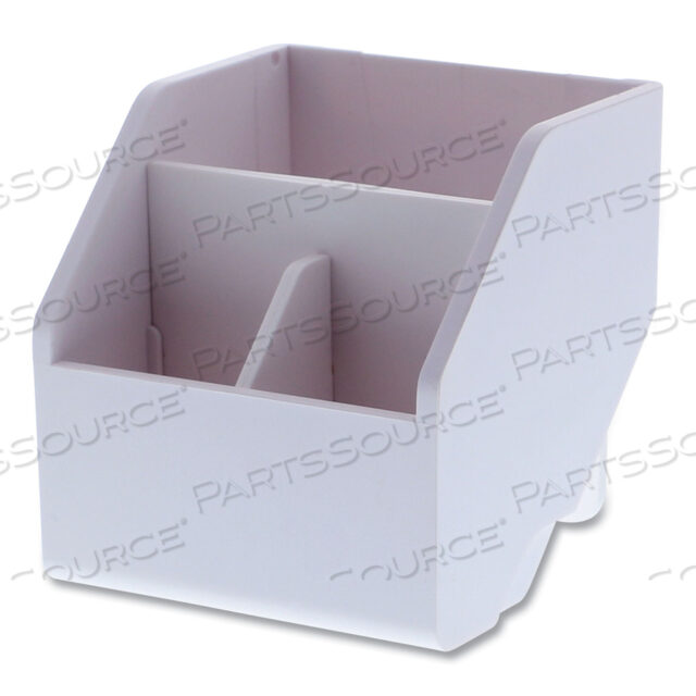 KONNECT DESKTOP ORGANIZER SHORT STORAGE BIN, 3,4 X 3,5 X 3,5, БЕЛЫЙ
