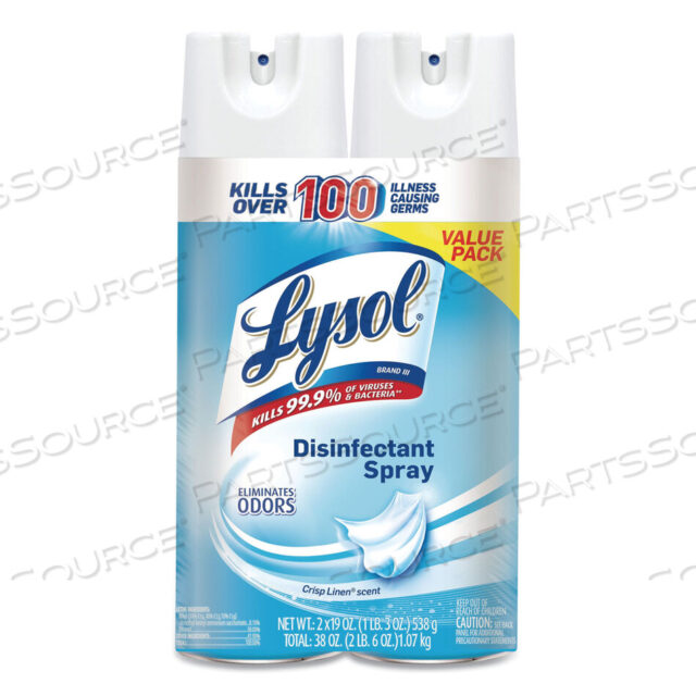 OEM#: 19200-99608ДЕЗИНФИЦИРУЮЩИЙ СПРЕЙ, ХРУСТЯЩЕЕ БЕЛЬЕ, АЭРОЗОЛЬНЫЙ СПРЕЙ 19 УНЦИЙ, 2 ШТ./УПАКОВКА, 4 УПАКОВКИ/КОРОБКА от Lysol