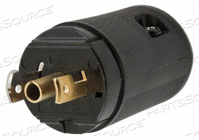 OEM#: HBL7594VMIDGET LOCKING PLUG, 15A, 125V, 2P 3W NYLON BLACK от Hubbell Incorporated, Wiring Device-Kellums