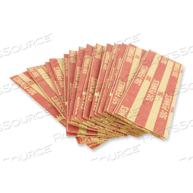OEM#: 560042ПЛОСКАЯ ТРУБЧАТАЯ УПАКОВКА ДЛЯ МОНЕТ, ПЕННИ, $0.50, КРАСНАЯ, 1000/КОРОБКА от CONTROLTEK