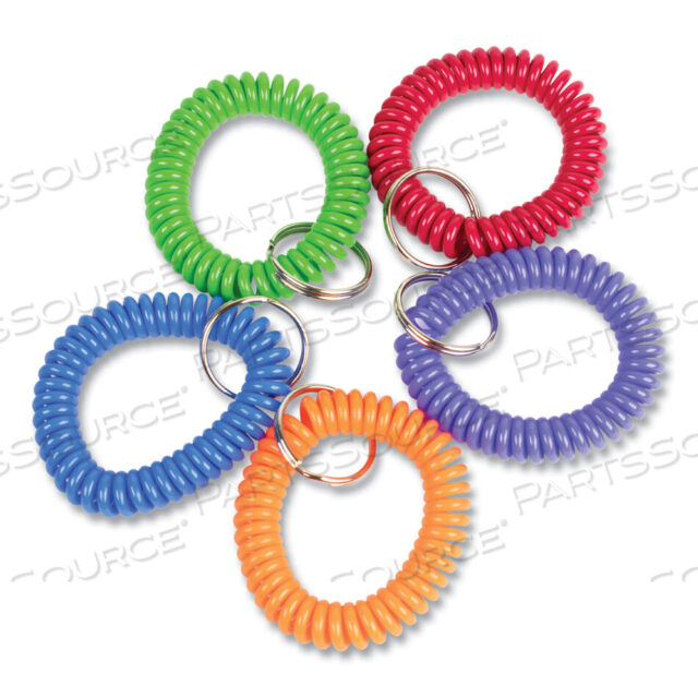 OEM#: 565104ОРГАНАЙЗЕРЫ ДЛЯ КЛЮЧЕЙ WRIST KEY COIL, СИНИЙ/ЗЕЛЕНЫЙ/ОРАНЖЕВЫЙ/ФИОЛЕТОВЫЙ/КРАСНЫЙ, 10 ШТ. В УПАКОВКЕ от CONTROLTEK