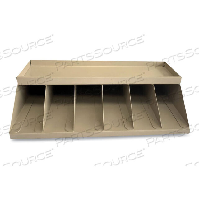 OEM#: 500014ОДНОЯРУСНАЯ СТОЙКА ДЛЯ МОНЕТ И РЕМНЯ ДЛЯ КУПЮР, 6 ОТСЕКОВ, 10 X 8,5 X 3, СТАЛЬ, БЕЖЕВЫЙ PEBBLE от CONTROLTEK