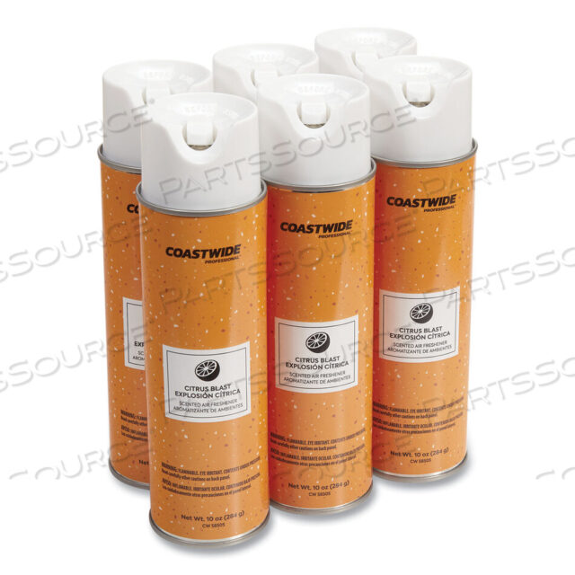 OEM#: CW58505-A/50866ОСВЕЖИТЕЛЬ ВОЗДУХА АЭРОЗОЛЬ, CITRUS BLAST, 10 УНЦИЙ АЭРОЗОЛЬНЫЙ СПРЕЙ, 6 ШТУК В КОРОБКЕ от Coastwide Professional