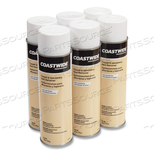 OEM#: CW58510-A/50878 СРЕДСТВО ДЛЯ УДАЛЕНИЯ ПЯТЕН ДЛЯ КОВРОВ И ОБИВКИ, С АРОМАТОМ СВЕЖЕГО ЛЬНА, АЭРОЗОЛЬНЫЙ СПРЕЙ 18 УНЦИЙ, 6 ШТ./КОРОБКА от Coastwide Professional