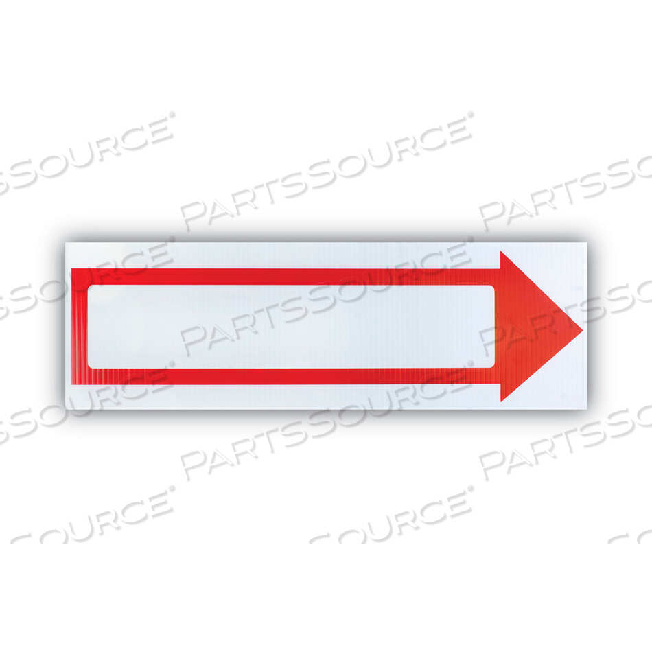 OEM#: 098056ЗНАК СТЕЙКА, 6 X 17, ПУСТОЙ БЕЛЫЙ С НАПЕЧАТАННОЙ КРАСНОЙ СТРЕЛКОЙ от Cosco