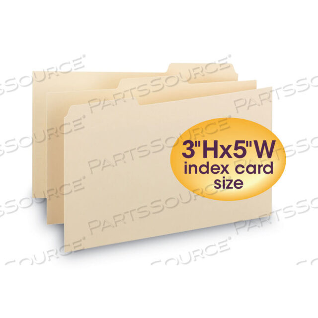 OEM#: 55030MANILA CARD GUIDES, 1/3-CUT TOP TAB, BLANK, 3 X 5, MANILA, 100/BOX от Smead