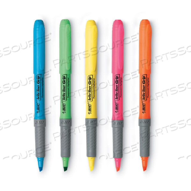 OEM#: GBLP51ASSTBRITE LINER GRIP POCKET HIGHLIGHTER, АССОРТИМЕНТ ЦВЕТОВ ЧЕРНИЛ, КОНЧИК СТАНОК, АССОРТИМЕНТ ЦВЕТОВ КОРПУСА, 5 ШТ./НАБОР от BIC