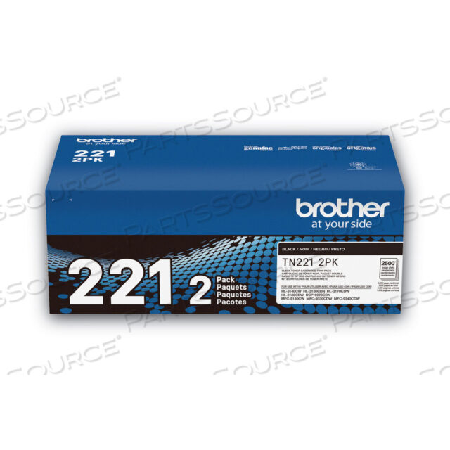OEM#: TN2212PKTN2212PK ТОНЕР, РЕСУРС 2500 СТРАНИЦ, ЧЕРНЫЙ, 2 ШТ./УПАКОВКА от Brother