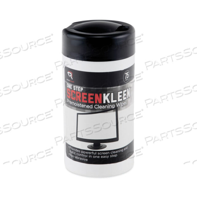 OEM#: RR1409ONESTEP CRT SCREEN CLEANER WET WIPES, ТКАНЬ, 5,25 X 5,75, 75/ТУБА от Read Right