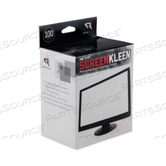 OEM#: RR1309ONESTEP CRT SCREEN CLEANING PADS, 5 X 5, ТКАНЬ, БЕЛАЯ, 100/КОРОБКА от Read Right