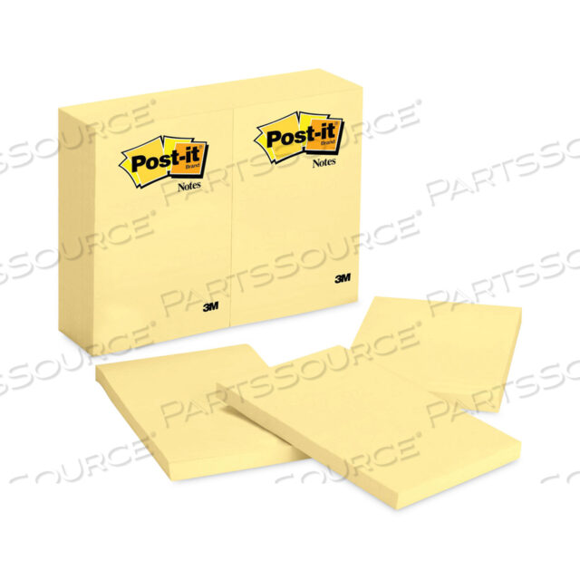 OEM#: 659ORIGINAL PADS IN CANARY YELLOW, 4 X 6, 100 SHEETS/PAD, 12 PADS/PACK by 3M Consumer