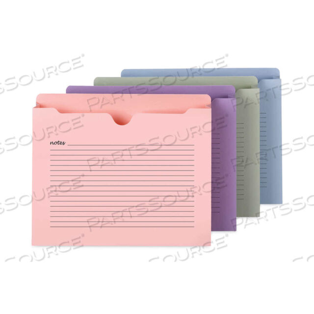 OEM#: 75695ОБЛОЖКИ ДЛЯ БЛОГИРОВЩИКОВ, ПРЯМОЙ ЗАКЛАДЫШ, 2 РАСШИРЕНИЯ, ФОРМАТ LETTER, РАЗНЫЕ ЦВЕТА, 12 ШТ. В УПАКОВКЕ от Smead