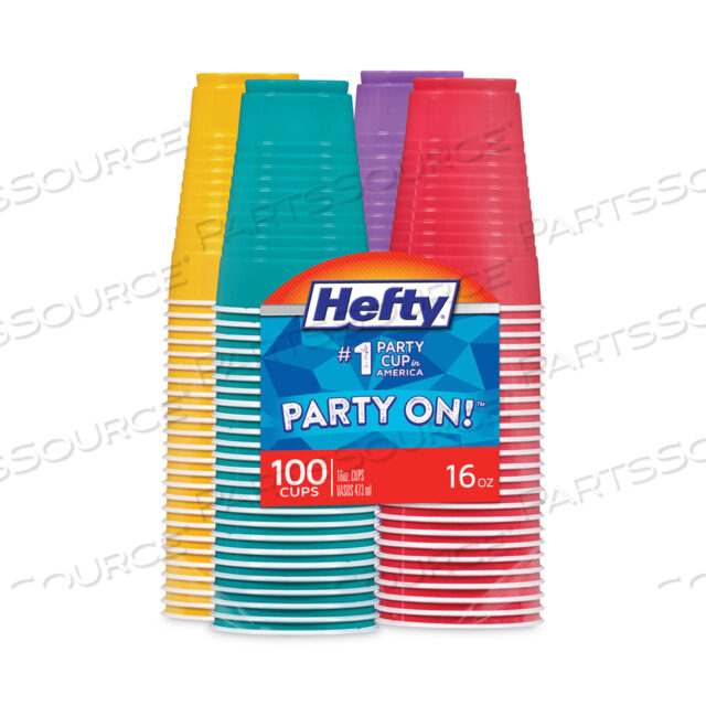 OEM#: C21637EASY GRIP ОДНОРАЗОВЫЕ ПЛАСТИКОВЫЕ СТАКАНЧИКИ ДЛЯ ВЕЧЕРИНКИ, 16 УНЦИЙ, РАЗНЫЕ ЦВЕТА, 100 ШТ./УПАКОВКА от Hefty