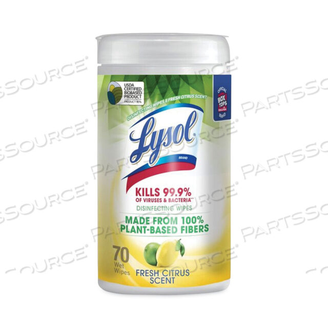OEM#: 19200-49128ДЕЗИНФИЦИРУЮЩИЕ САЛФЕТКИ II FRESH CITRUS, 7 X 7.25, 70 САЛФЕТОК/КАНИСТРА, 6 КАНИСТР/КОРОБКА от Lysol