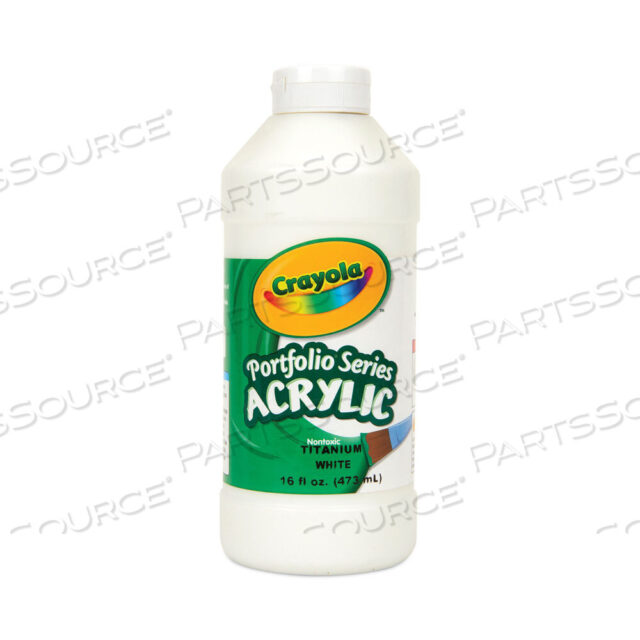 OEM#: 204016432АКРИЛОВАЯ КРАСКА PORTFOLIO SERIES, ТИТАНОВЫЙ БЕЛЫЙ, БУТЫЛКА 16 УНЦИЙ от Crayola