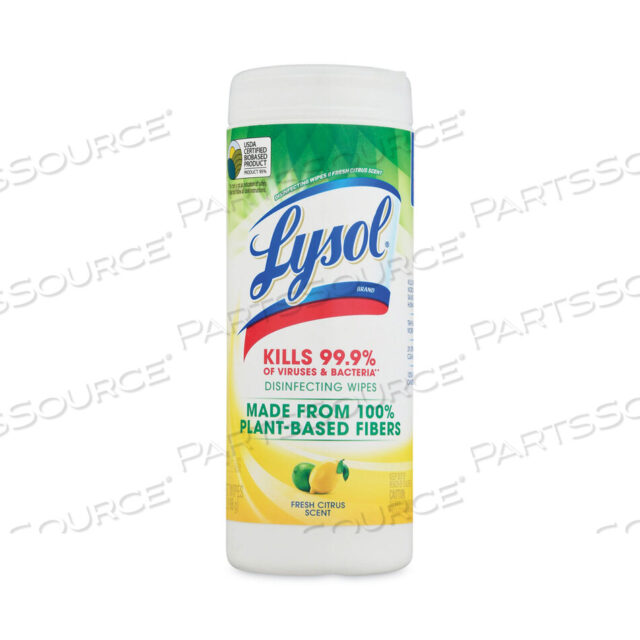OEM#: 19200-49130ДЕЗИНФИЦИРУЮЩИЕ САЛФЕТКИ II FRESH CITRUS, 7 X 7.25, 30 САЛФЕТОК/КАНИСТРА, 12 КАНИСТР/КОРОБКА от Lysol