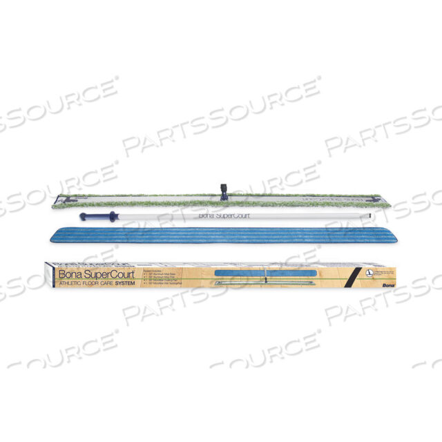 OEM#: WM710013471SUPERCOURT ATHLETIC FLOOR CARE SYSTEM, ГОЛОВКА ИЗ МИКРОФИБРЫ ШИРИНОЙ 60, РУЧКА ИЗ АЛЮМИНИЯ СЕРЕБРИСТОГО/СИНЕГО ЦВЕТА от Bona