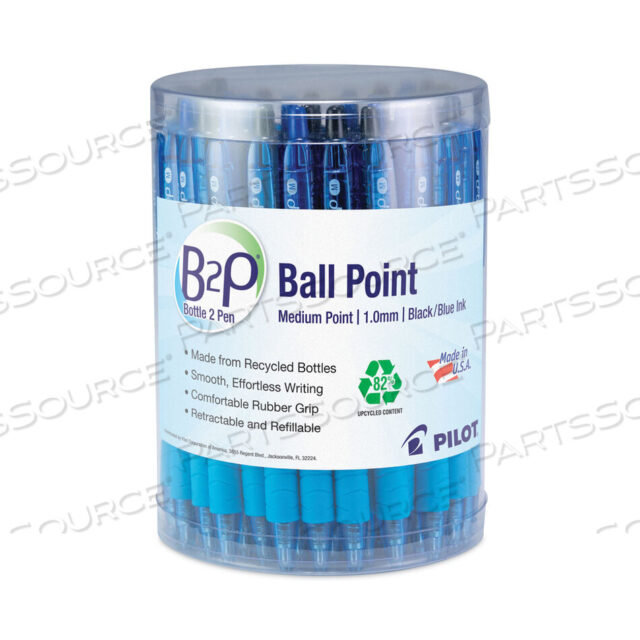 OEM#: 57050B2P BOTTLE-2-PEN RECYCLED BALLPOINT PEN, RETRACTABLE, MEDIUM 1 MM, ASSORTED INK AND BARREL COLORS, 36/PACK by Pilot