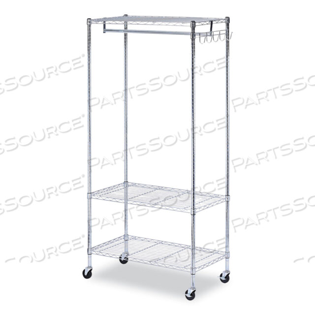 OEM#: ALEGR363618SRWIRE СТЕЛЛАЖ ДЛЯ ОДЕЖДЫ, 30 ПРЕДМЕТОВ, 36 Ш x 18 Г x 75 В, СЕРЕБРИСТЫЙ от Alera