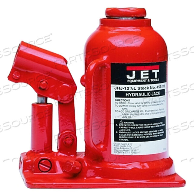 OEM#: 453312JHJ СЕРИЯ ТЯЖЕЛЫЙ ПРОМЫШЛЕННЫЙ ДОМКРАТ ДЛЯ БУТЫЛОК, 4-1/8 Ш X 6-1/2 Д X 9-1/2 ДО 18-1/2 В, 12,5 ТОНН от Jet