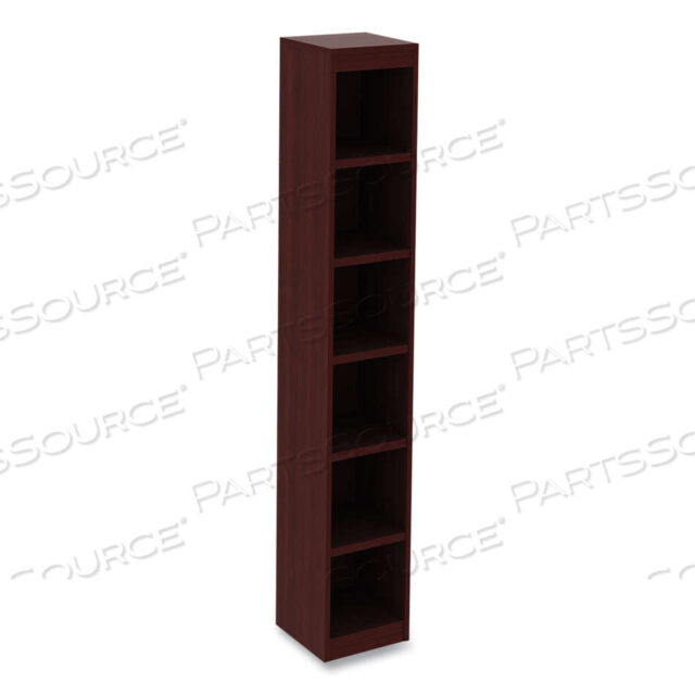 OEM#: ALEVA67212MYALERA VALENCIA SERIES УЗКОПРОФИЛЬНЫЙ КНИЖНЫЙ ШКАФ, ШЕСТЬ ПОЛОК, 11,81 Ш X 11,81 Г X 71,73 В, КРАСНОЕ ДЕРЕВО от Alera