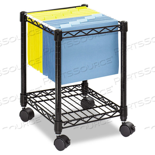 OEM#: 5277BLКОМПАКТНАЯ МОБИЛЬНАЯ ТЕЛЕЖКА ДЛЯ ФАЙЛОВ, МЕТАЛЛИЧЕСКАЯ, 1 ПОЛКА, 1 ЯЩИК, 15,5 X 14 X 19,75, ЧЕРНАЯ от Safco