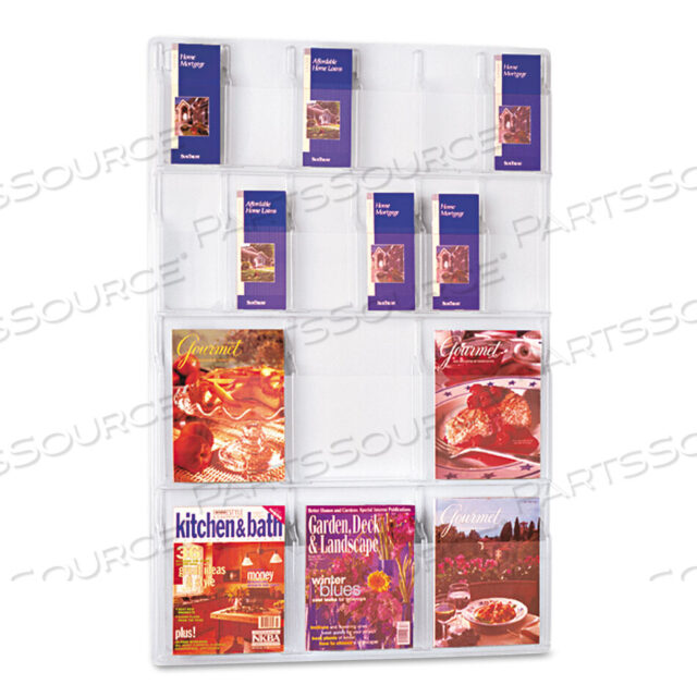 OEM#: 5600CLREVEAL CLEAR ДИСПЛЕИ ДЛЯ ЛИТЕРАТУРЫ, 18 ОТДЕЛЕНИЙ, 30 Ш X 2 Г X 45 В, ПРОЗРАЧНЫЕ от Safco
