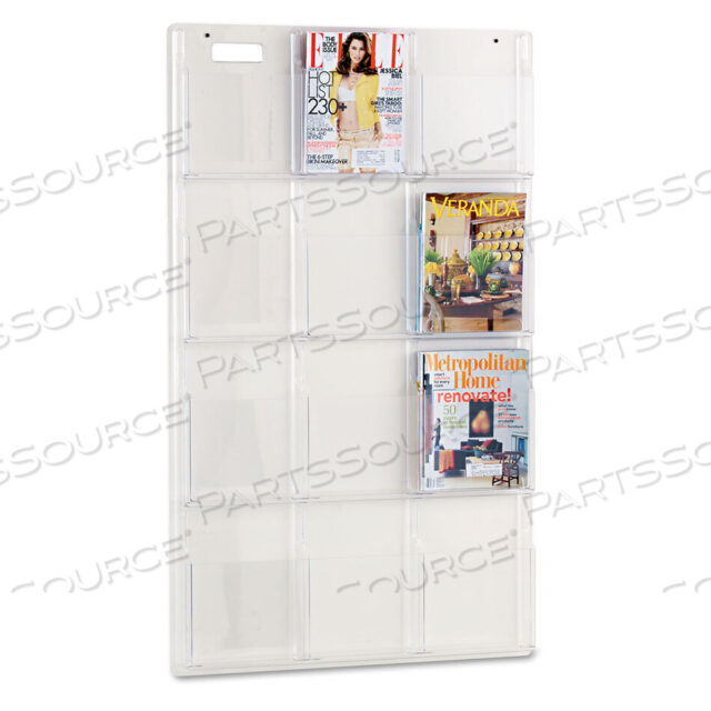 OEM#: 5602CLREVEAL CLEAR ДИСПЛЕИ ДЛЯ ЛИТЕРАТУРЫ, 12 ОТДЕЛЕНИЙ, 30 Ш X 2 Г X 49 В, ПРОЗРАЧНЫЕ от Safco