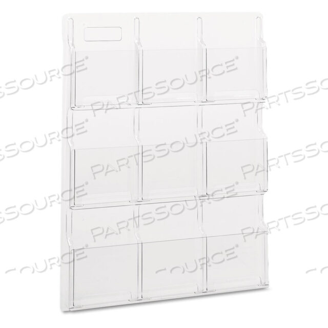 OEM#: 5603CLREVEAL CLEAR ДИСПЛЕИ ДЛЯ ЛИТЕРАТУРЫ, 9 ОТДЕЛЕНИЙ, 30 Ш X 2 Г X 36,75 В, ПРОЗРАЧНЫЕ от Safco