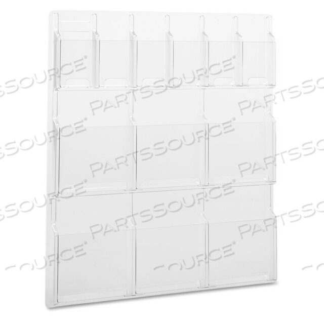 OEM#: 5606CLREVEAL CLEAR ДИСПЛЕИ ДЛЯ ЛИТЕРАТУРЫ, 12 ОТДЕЛЕНИЙ, 30 Ш X 2 Г X 34,75 В, ПРОЗРАЧНЫЕ от Safco