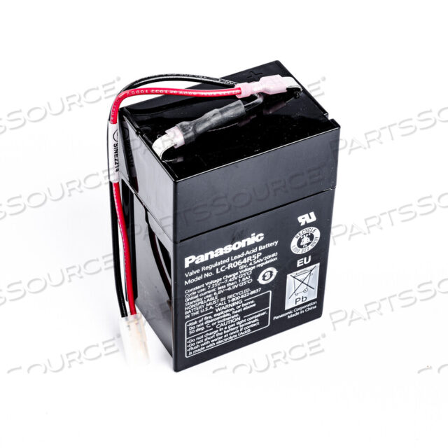Replaces ICU Medical, Inc. SUB0000864BATTERY, SEALED LEAD ACID, 6V, 4.5 AH WITH PLUG